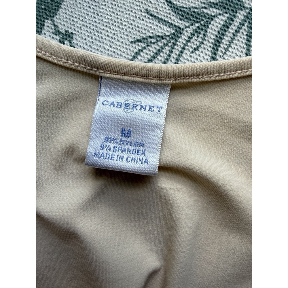 Cabernet Beige Camisole Tank Top Layering Nylon Stretch Minimalist Medium - Picture 5 of 7